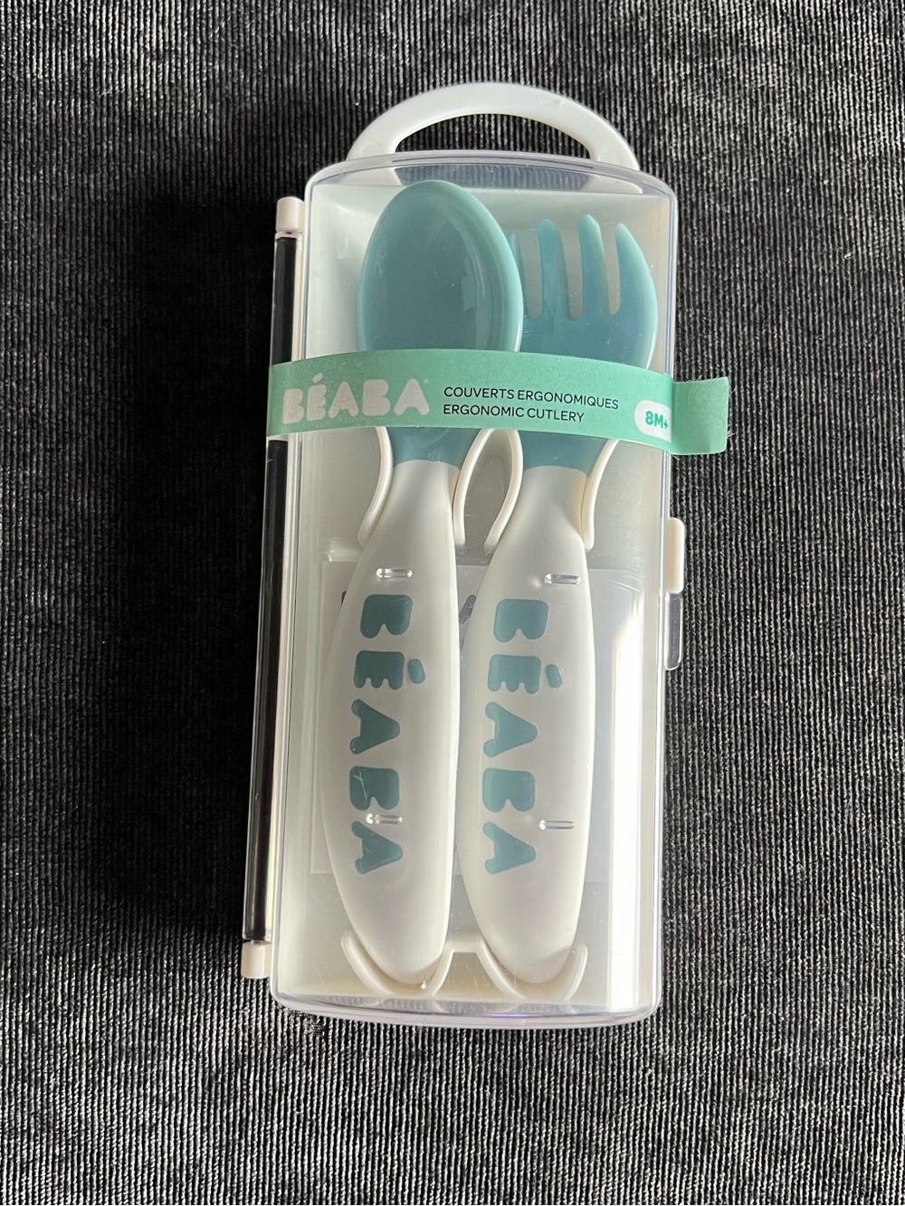 NWT Beaba 2nd Stage Baby Fork and Spoon Set